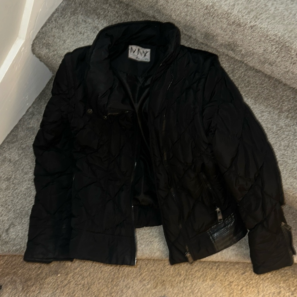 Marc New York // double lined down short jacket black